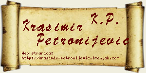 Krasimir Petronijević vizit kartica
